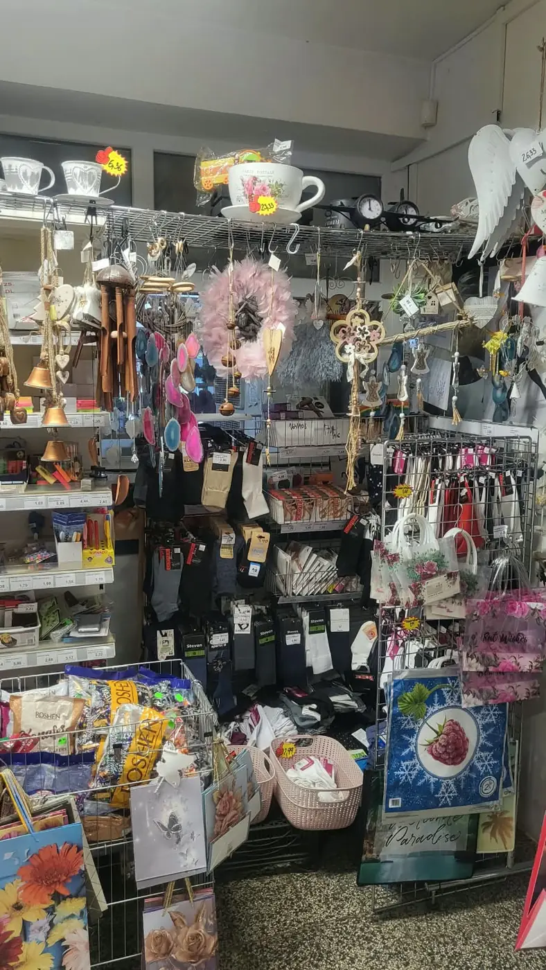 Hanging decorations, socks and gift bags